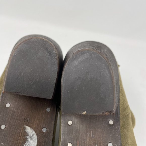 Sam Edelman Womens Olive Green Suede Ankle Heel Bootie  Size 8 - Picture 10 of 12